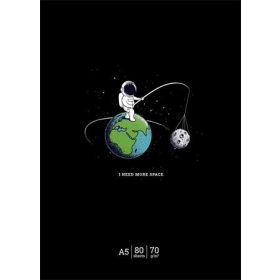   Füzet, tűzött, A5, vonalas, 48 lap, SHKOLYARYK I need more space, vegyes (SB485220L)