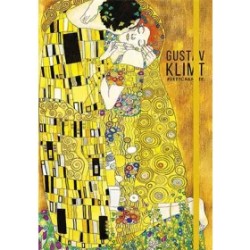   Skiccfüzet, A5, pontrácsos, 80 lap, keményfedeles, SHKOLYARYK, Klimt&Van Gogh, vegyes (SB80359D)