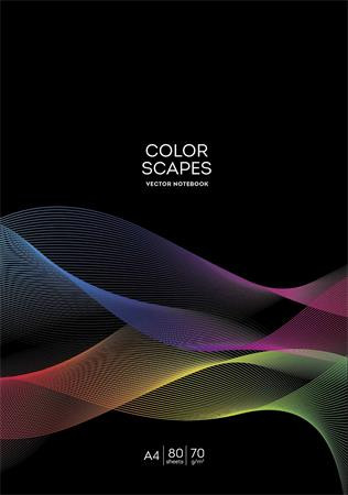 Füzet, tűzött, A4, vonalas, 80 lap, SHKOLYARYK Color scapes, vegyes minta (SB805219L)