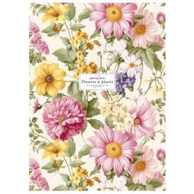   Füzet, tűzött, A4, kockás, 80 lap, SHKOLYARYK Flowers and plants, vegyes (SB805230K)