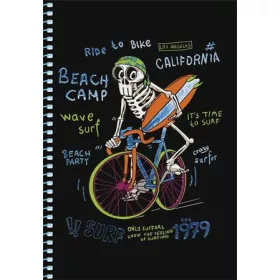   Spirálfüzet, A5, kockás, 80 lap, SHKOLYARYK  Skate board, vegyes (SB806128K)