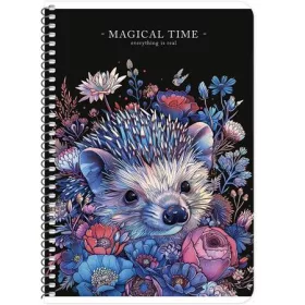   Spirálfüzet, A5, kockás, 80 lap, SHKOLYARYK, vegyes (SB806130K)