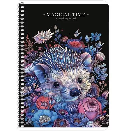 Spirálfüzet, A5, kockás, 80 lap, SHKOLYARYK, vegyes (SB806130K)