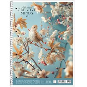   Spirálfüzet, A4, vonalas, 80 lap, SHOLYARYK College Block Creative Minds, vegyes (SB806527L)