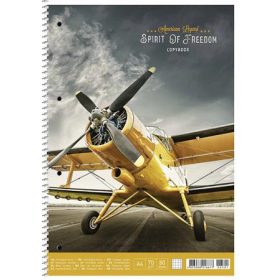   Spirálfüzet, A4, kockás, 80 lap, SHKOLYARYK Spirit of Freedom, vegyes (SB806710K)