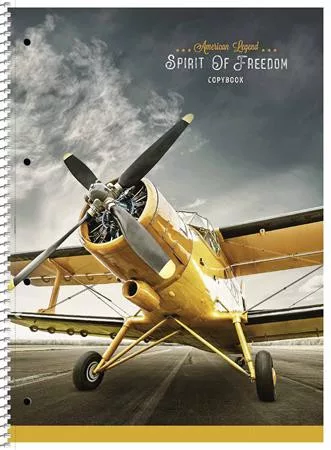 Spirálfüzet, A4+, vonalas, 80 lap, SHKOLYARYK Spirit of Freedom, vegyes (SB806710L)