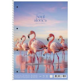   Spirálfüzet, A4, kockás, 80 lap, SHKOLYARYK Soul stories, vegyes (SB806711K)