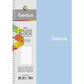   Spirálfüzet, B5, kockás, 80 lap, SHKOLYARYK Genius, vegyes (SB806800K)