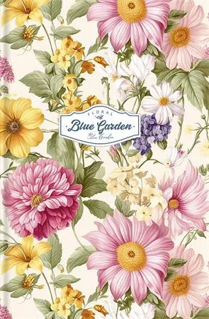 Jegyzetfüzet, A6, kockás, 80 lap, SHKOLYARYK Blue Garden (SB807038K)