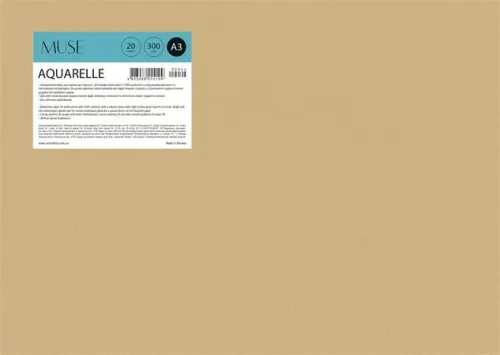 Rajzlap, akvarell, papírtokban, A3+, 300 g, 20 lap, SHKOLYARYK Aquarelle Muse (SBA3044)