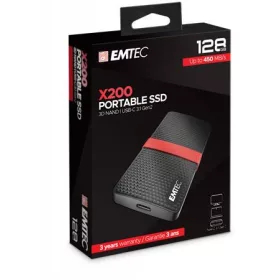   SSD (külső memória), 128GB, USB 3.2, 420/450 MB/s, EMTEC X200 (SE128GX20)