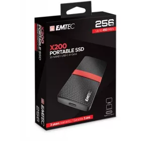   SSD (külső memória), 256GB, USB 3.2, 420/450 MB/s, EMTEC X200 (SE256GX20)