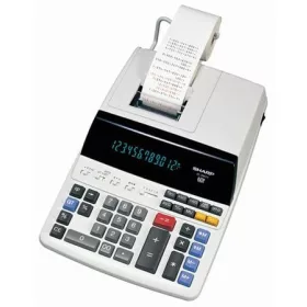   Számológép, szalagos, 12 számjegy, 2 színű nyomtató, SHARP EL-2607LG (SH2607V)