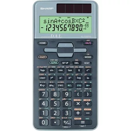 Számológép, tudományos, 400 funkció, SHARP EL-520TGGY (SH520TGGY)