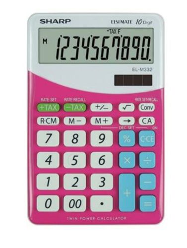 Számológép, asztali, 10 számjegy, SHARP EL-M332, pink (SHELM332BPK)