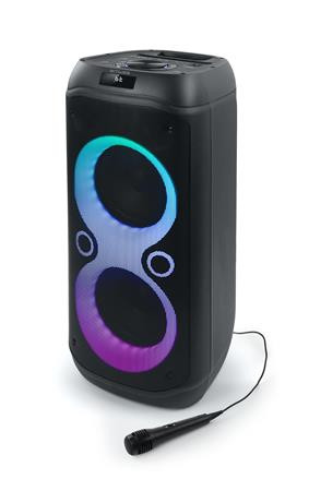 Hangszóró, Bluetooth, mikrofonnal, LED fényekkel, 600W, MUSE M-1937DJ, fekete (SHM1937DJ)