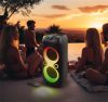 Hangszóró, Bluetooth, mikrofonnal, LED fényekkel, 600W, MUSE M-1937DJ, fekete (SHM1937DJ)
