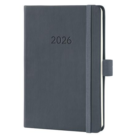 Naptár, A6, heti, 2026, kemény borító, SIGEL Conceptum, sötét szürke (SIC2667)