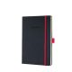 Jegyzetfüzet, exkluzív, A5, kockás, 97 lap, keményfedeles, SIGEL Conceptum Red Edition, fekete-piros (SICO662)