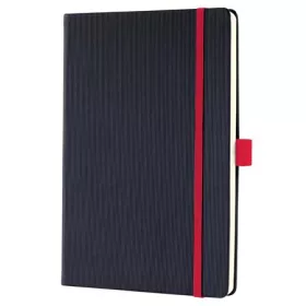   Jegyzetfüzet, exkluzív, A5, vonalas, 97 lap, keményfedeles, SIGEL Conceptum Red Edition, fekete-piros (SICO663)