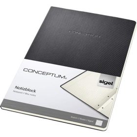   Füzet, exkluzív, A4, vonalas, 60 lap, keményfedeles, SIGEL Conceptum, fekete (SICO801)
