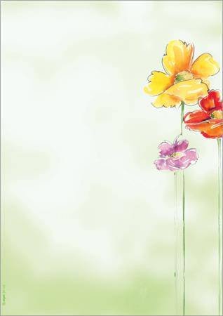 Előnyomott papír, A4, 90g, SIGEL Spring Flowers (SIDP123)