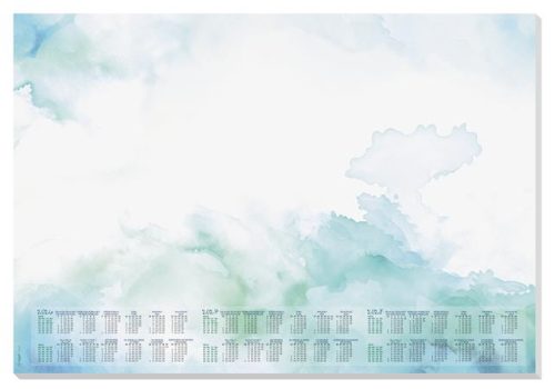 Könyökalátét, 595x410 mm, 3 éves és heti tervezővel, SIGEL Watercolor Sea (SIH6314)