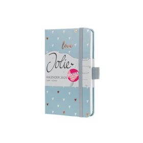   Naptár, A6, heti, 2025, kemény borító, SIGEL Jolie, Grey love (SIJ5334)
