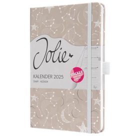   Naptár, A5, heti, 2025, kemény borító, SIGEL Jolie, Cosmic Fantasy Beige (SIJ5349)