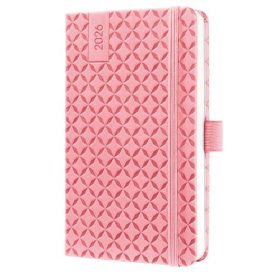   Naptár, A6, heti, 2026, kemény borító, SIGEL Jolie, rózsaszín (SIJ6110)