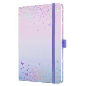   Naptár, A5, heti, 2026, kemény borító, SIGEL Jolie, Butterfly Confetti Candy (SIJ6347)