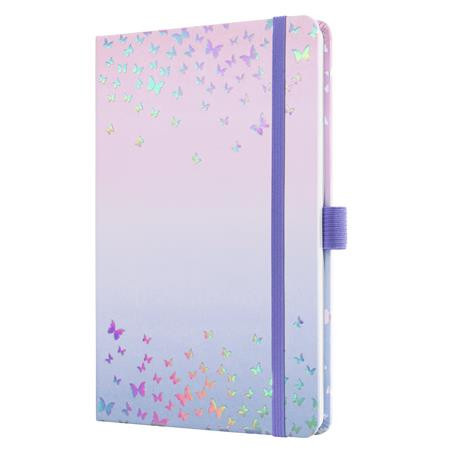 Naptár, A5, heti, 2026, kemény borító, SIGEL Jolie, Butterfly Confetti Candy (SIJ6347)