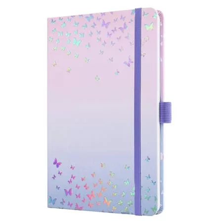 Naptár, A5, heti, 2026, kemény borító, SIGEL Jolie, Butterfly Confetti Candy (SIJ6347)