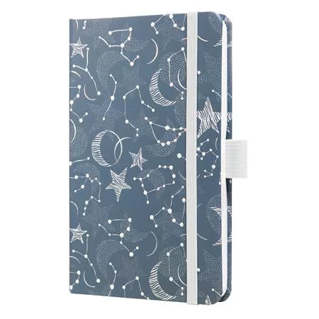 Naptár, A6, heti, 2026, kemény borító, SIGEL Jolie, Cosmic Fantasy Blue (SIJ6348)