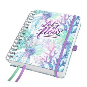   Naptár, spirál, A5, heti, 2026, kemény borító, SIGEL Jolie, Let it flow (SIJ6604)