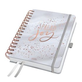   Naptár, spirál, A5, heti, 2026, kemény borító, SIGEL Jolie, Glittery Joy (SIJ6605)