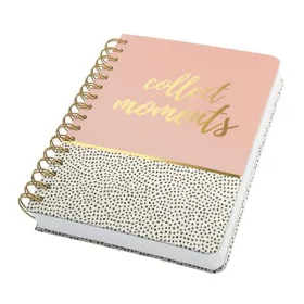   Spirálfüzet, 168x215 mm, pontrácsos, 120 lap, keményfedeles, SIGEL Jolie, Sweet Dots (SIJN601)