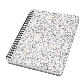  Spirálfüzet, 162x215 mm, pontrácsos, 60 lap, keményfedeles, SIGEL Jolie, Wild Hearts (SIJN620)