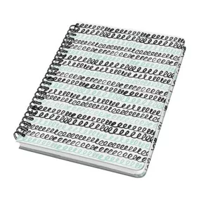   Spirálfüzet, 162x215 mm, pontrácsos, 60 lap, keményfedeles, SIGEL Jolie, Curly Mint (SIJN622)