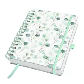   Spirálfüzet, 168x215 mm, sima, 120 lap, keményfedeles, SIGEL Jolie Eucalyptus Day (SIJN656)