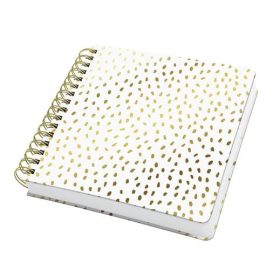   Spirálfüzet, 234x215 mm, sima, 120 lap, keményfedeles, SIGEL Jolie Golden Rain (SIJQ100)