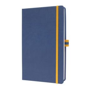   Jegyzetfüzet, exkluzív, A5, vonalas, 88 lap, keményfedeles, SIGEL Linescape, kék-sárga (SILS105)