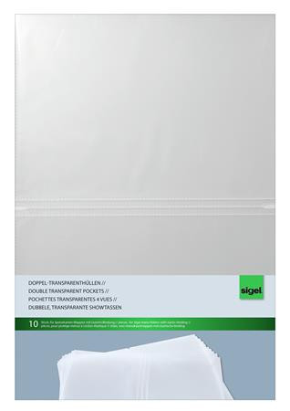 Étlaptartó betét, A4, SIGEL, áttetsző (SISM180)