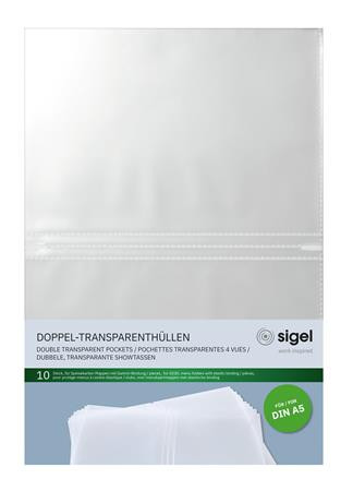 Étlaptartó betét, A5, SIGEL, áttetsző (SISM181)