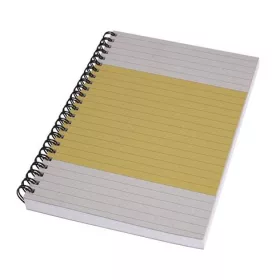   Spirálfüzet, A5, vonalas, 80 lap, puhafedeles, SIGEL Quicknote, sárga-szürke (SISN500)