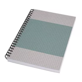   Spirálfüzet, A5, kockás, 80 lap, puhafedeles, SIGEL Quicknote, kék-szürke (SISN600)