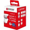 Adapter, Ausztráliába, Kínába, Európába utazóknak, földelt, SKROSS (SKAD500210)