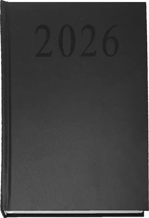 Naptár, tervező, A5, napi, 2026, fekete (SKDEAC2620)