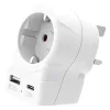 Adapter, Egyesült Királyságba utazóknak, USB-C + USB-A, SKROSS (SKEUTOUKUSB)