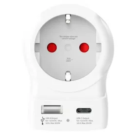   Adapter, Egyesült Államokba utazóknak, USB-C + USB-A, SKROSS (SKEUTOUSAUSB)